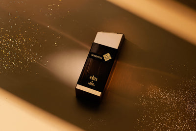 Momentum 100ml bottle flat lay on gold, House of Watan Elan