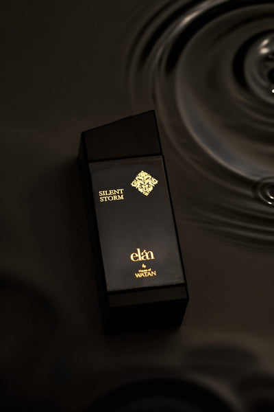 Silent Storm black bottle on dark rippled water
