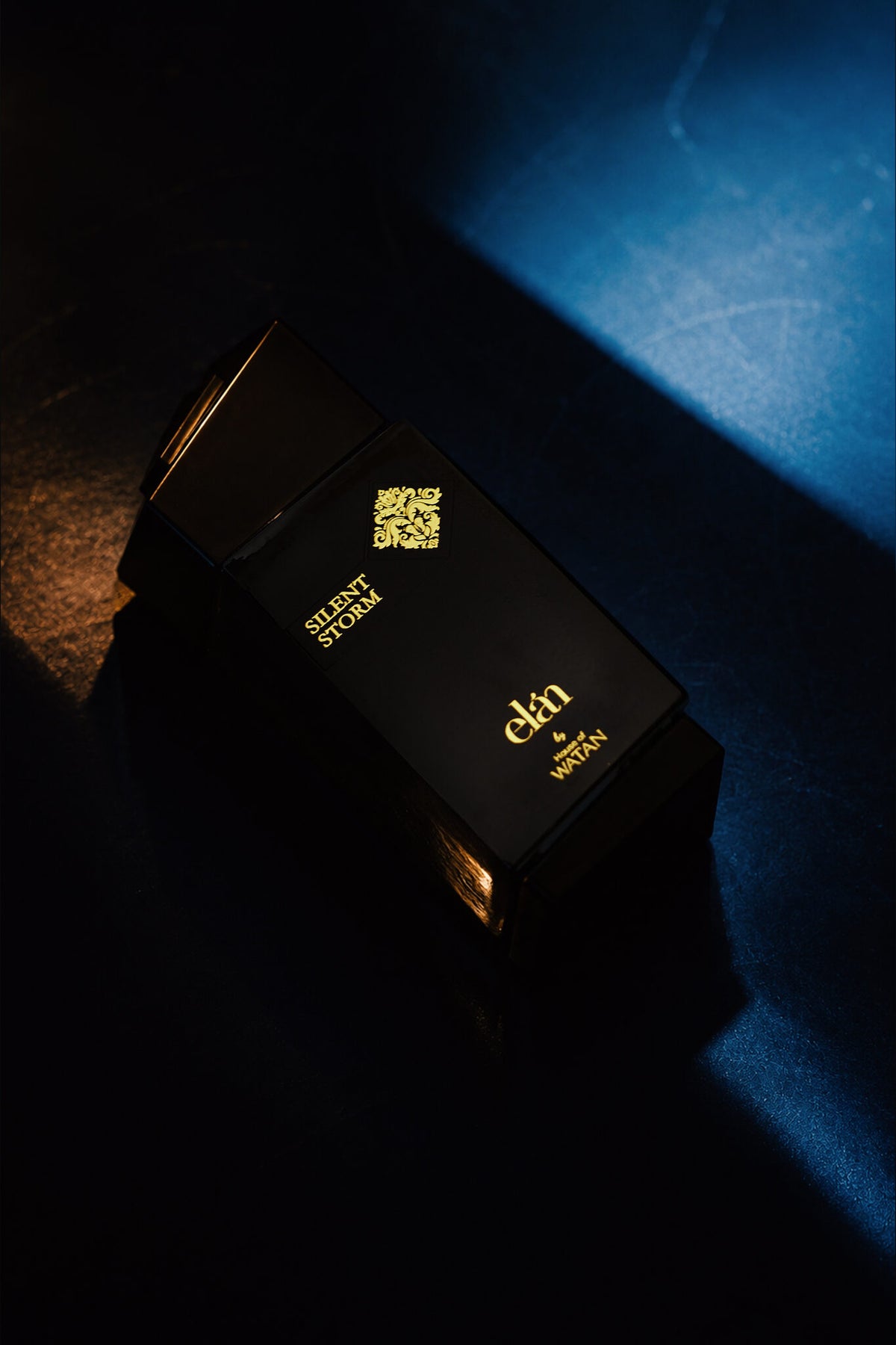 Silent Storm box on sand in blue light, House of Watan